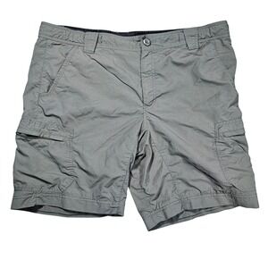 Eddie Bauer Men Cargo Shorts XL 42 Gray Travex Nylon Outdoor‎ Adventure Gorpcore